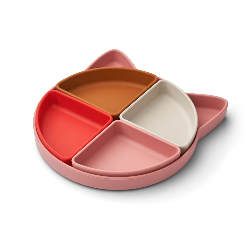 LIEWOOD - Arne Silikon Menü Snackteller Car Raspberry Mix