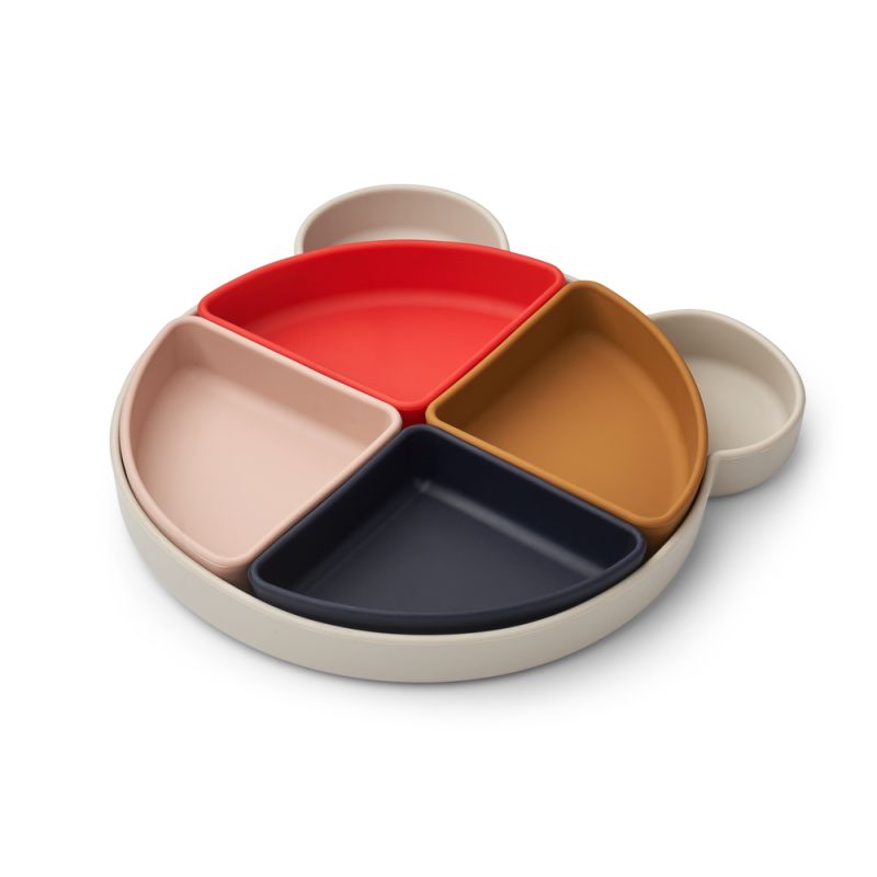 LIEWOOD - Arne Silikon Menü Snackteller Bär Multi