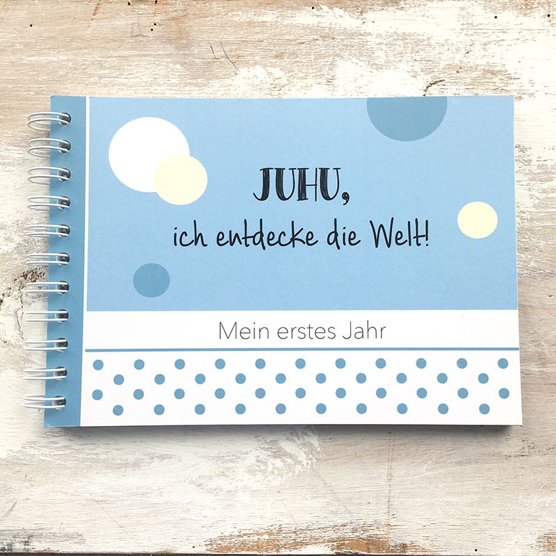 mintkind - Baby-Erinnerungsbuch "Mein erstes Jahr" - blau