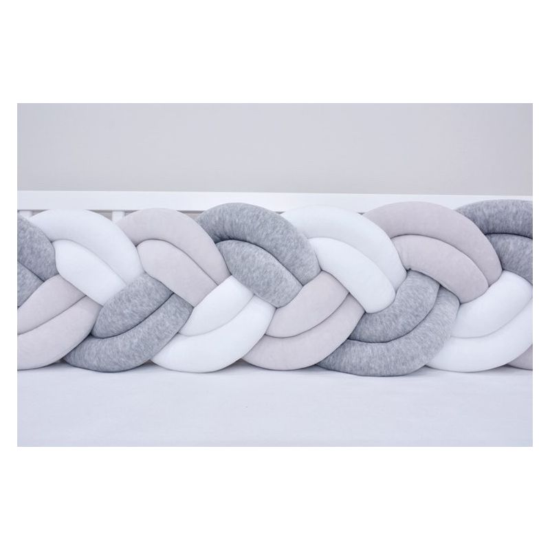 Sparrow - Bettschlange Double weiss - hellgrau - melange