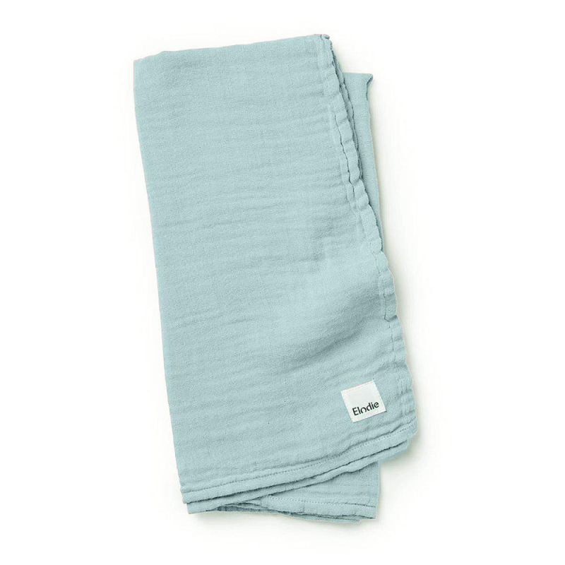 Elodie - Bambus Muslin Swaddle Aqua Türkis