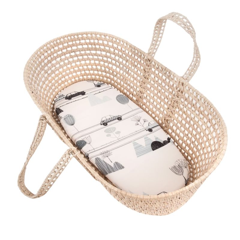 Samiboo - Spanntuch für Wiege / Moseskorb / Kinderwagen Bambino