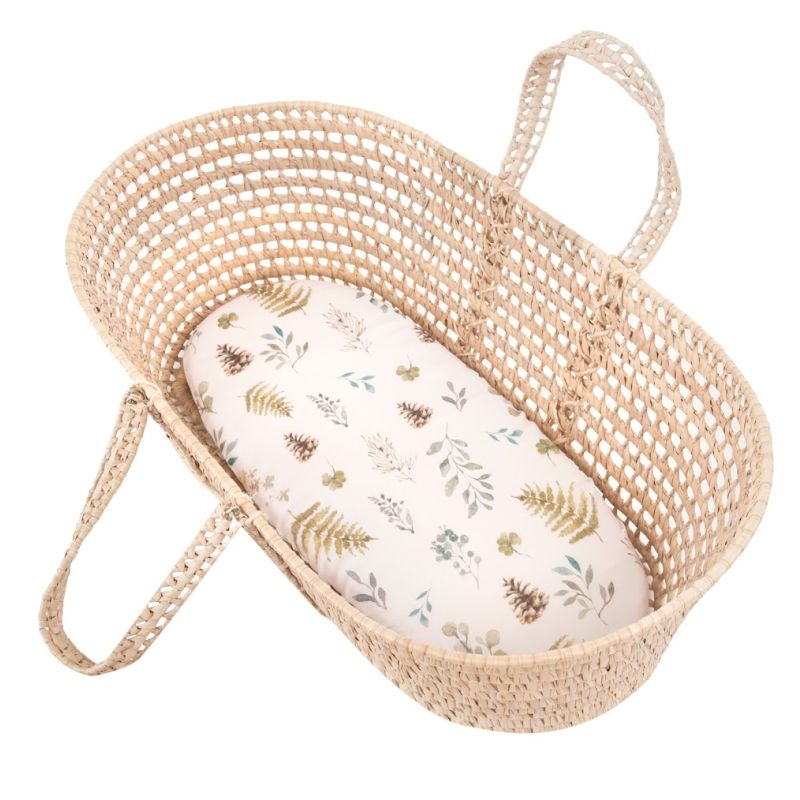 Samiboo - Spanntuch für Wiege / Moseskorb / Kinderwagen Forest Adventures