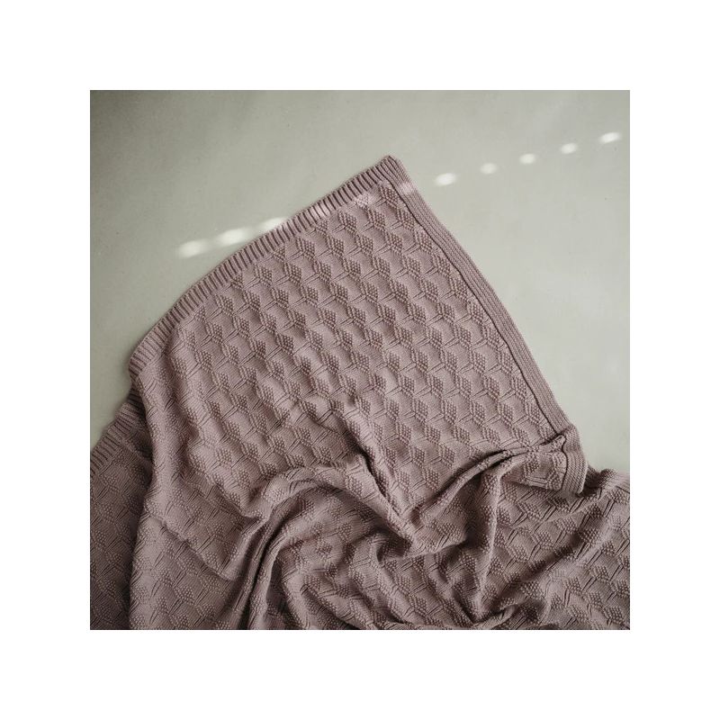 Mushie - Strickdecke Honeycomb Desert Rose