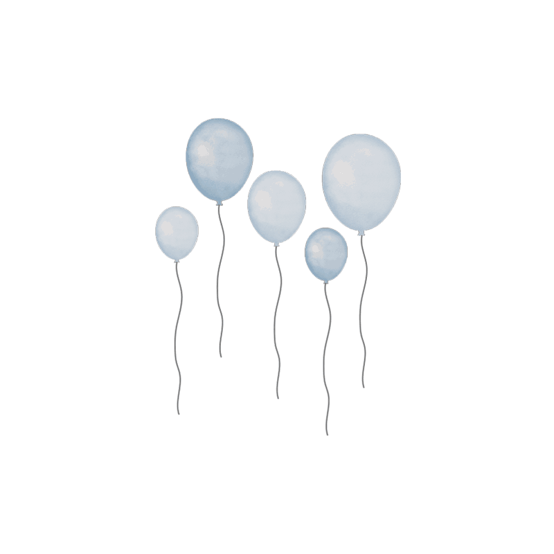 Thats mine - Wandsticker Ballone blau