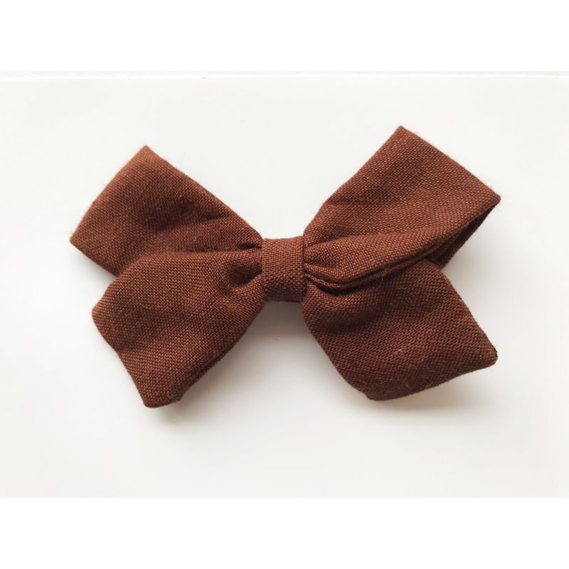 Forever Autumn - Leinen Haarclip Chocolate