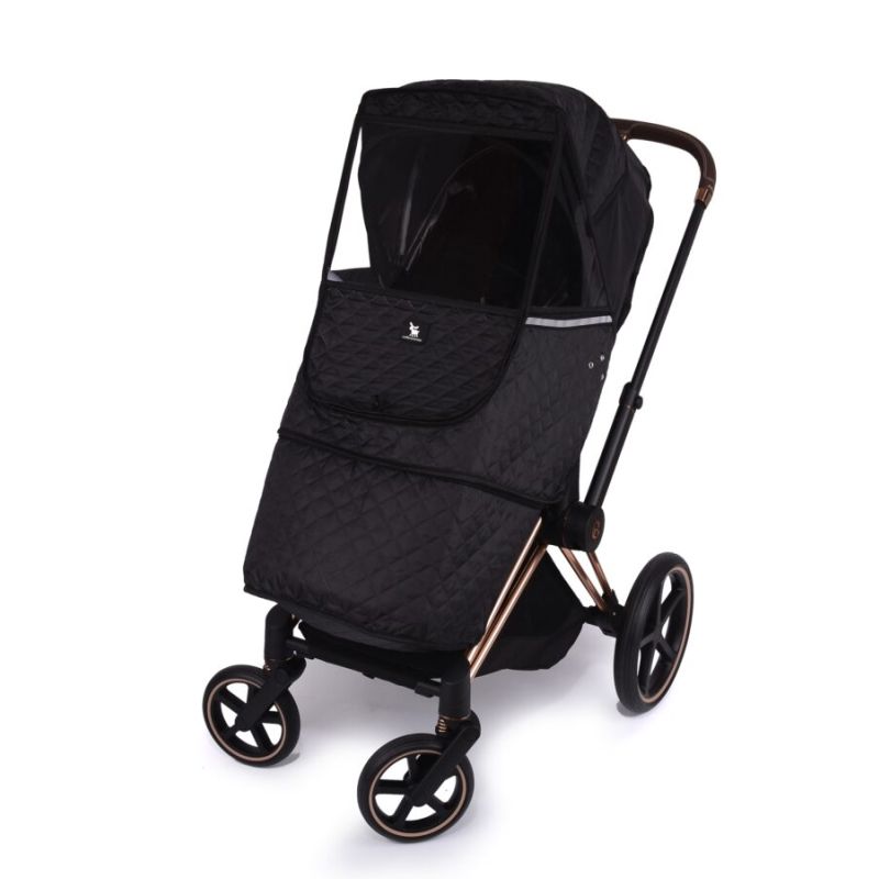 Cottonmoose - Wetterschutz- Regenschutz Kinderwagen Schwarz