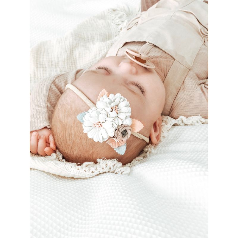 Forever Autumn - Blumen Haarband Poppy Double White