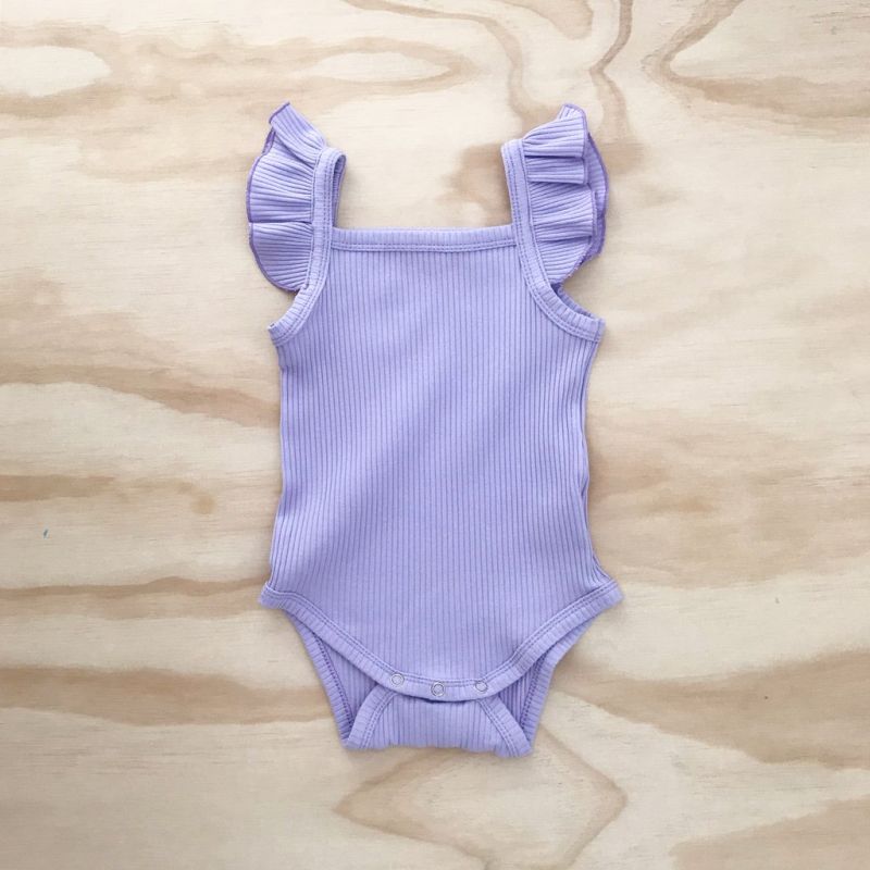 bel&bow - Ribbed Body Frill Lilac