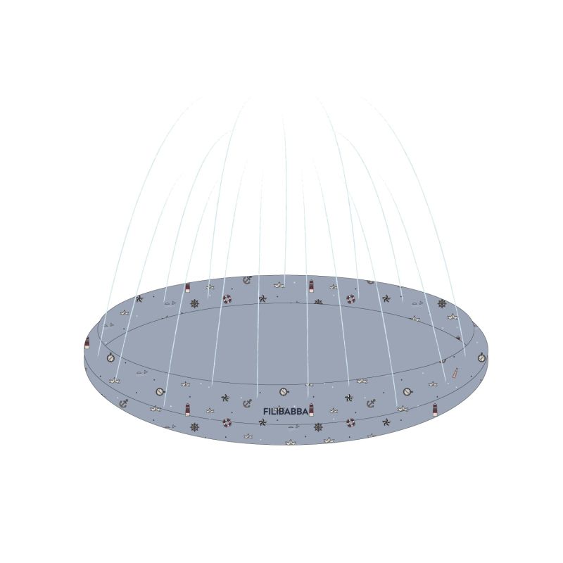 FILIBABBA - Sprinkler mini Pool Little Sailor Blau