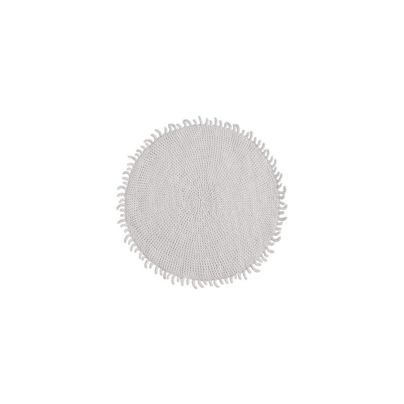 Zuri House - Häkel- Teppich mit Fransen linen