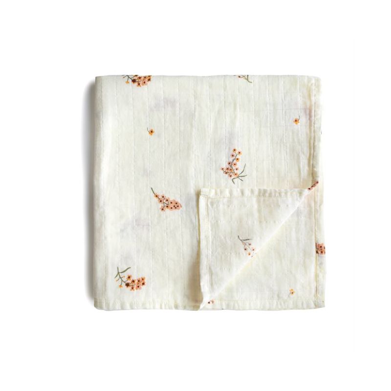 Mushie - Swaddle Flowers