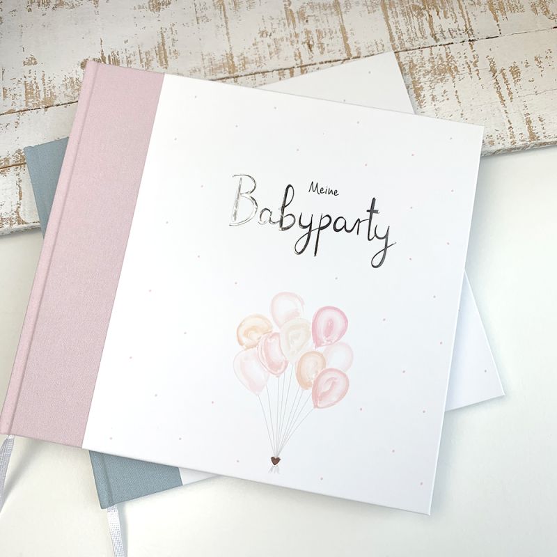 mintkind - Gästebuch Erinnerungsbuch Meine Babyparty Pink