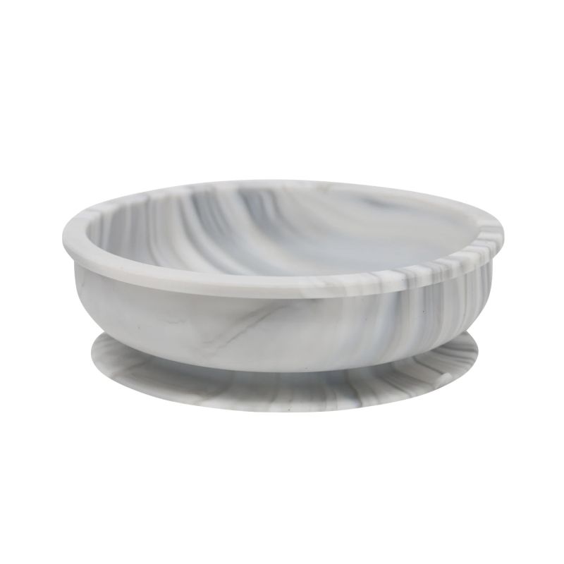 Glitter & Spice - Silikon Saugnapf Teller Marmor