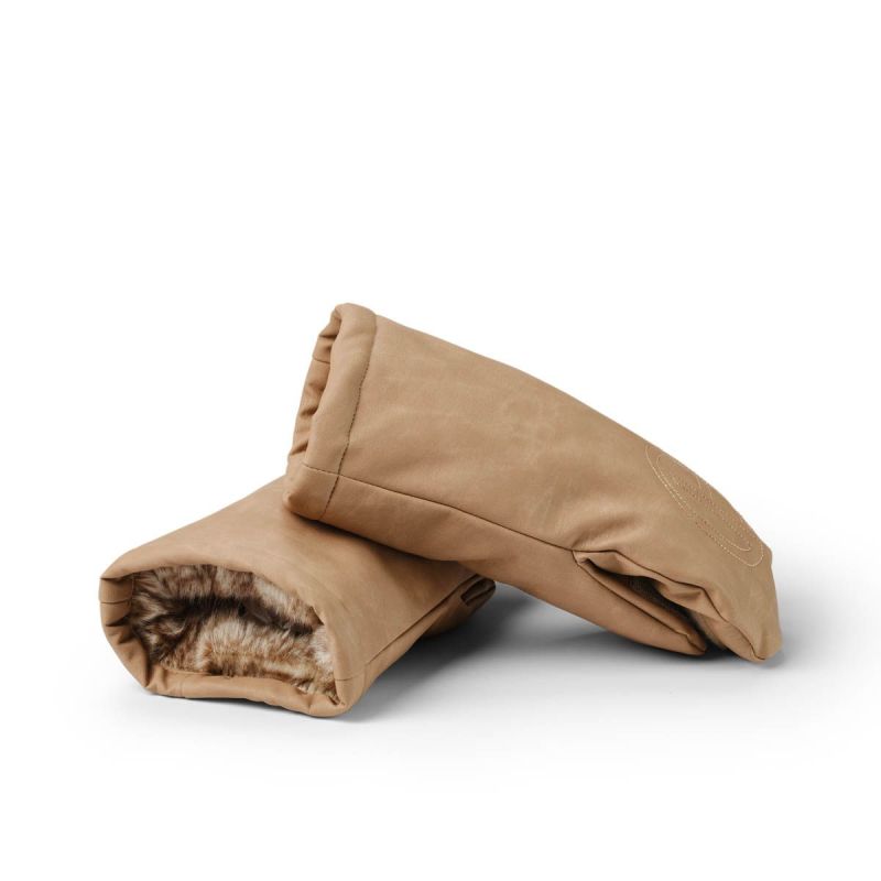 Elodie - Schiebehandschuhe Aviator Braun veganes Leder