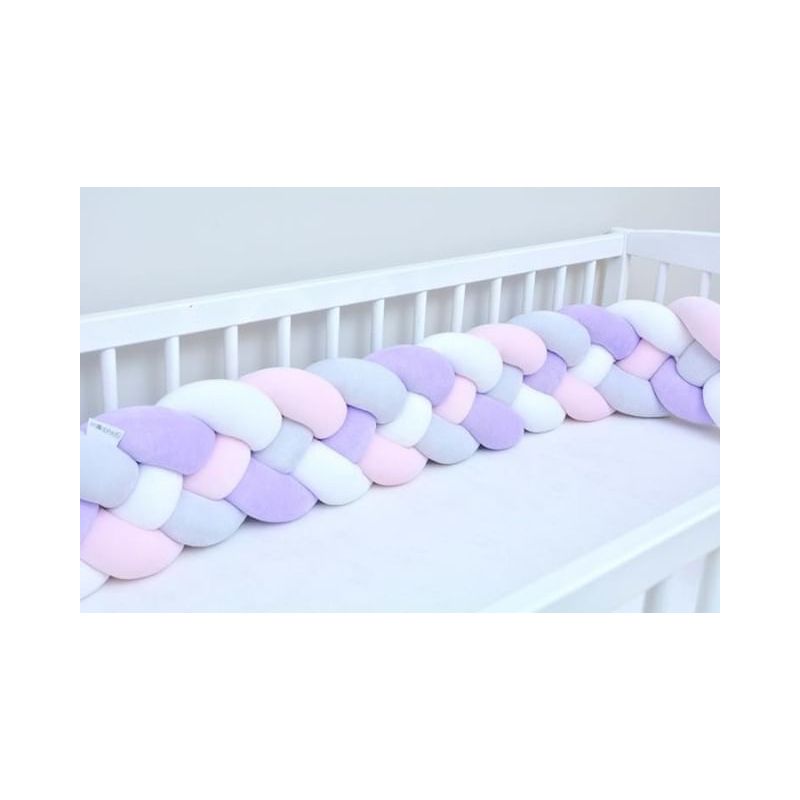 Sparrow - Bettschlange extrabreit lavender - weiss - hellgrau - babypink