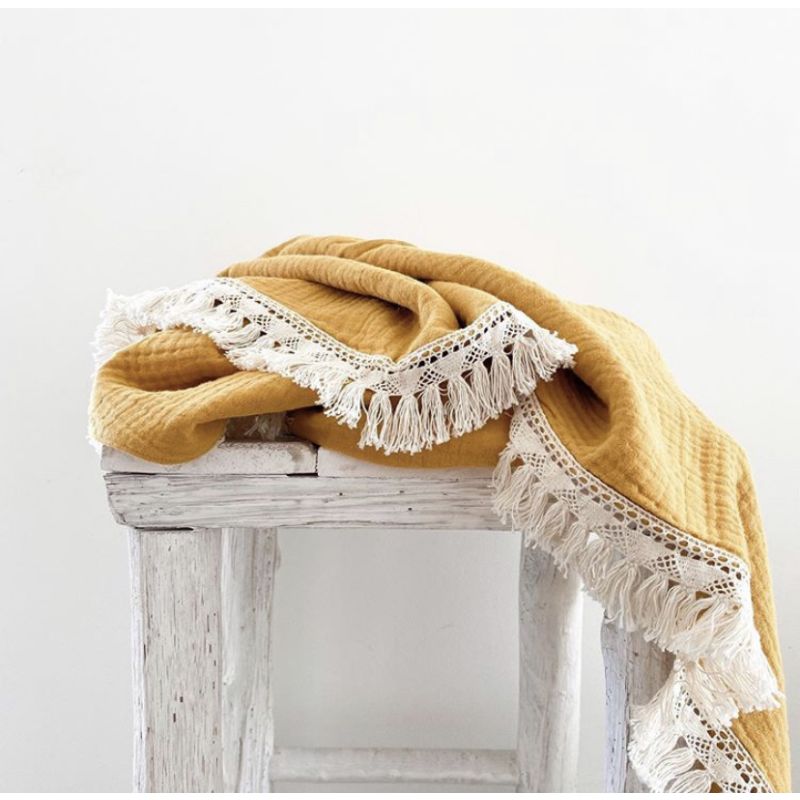 Mrs Ertha - Muslin Decke Shilo Mustard