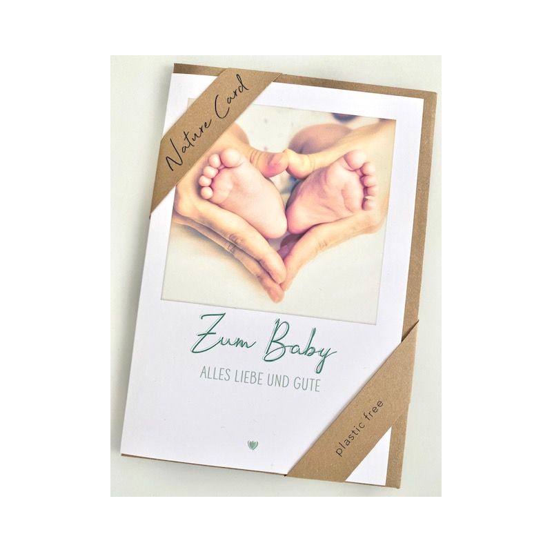 Grusskarte zur Geburt: Zum Baby alles Liebe und Gute
