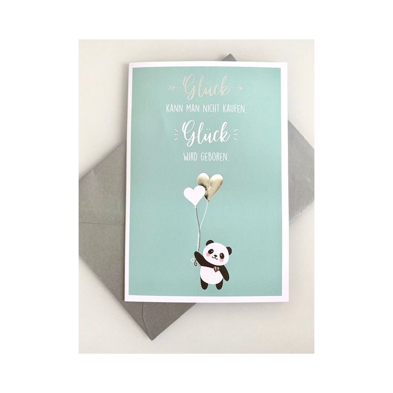 Grusskarte zur Geburt: Glück kann man nicht kaufen...(mint)