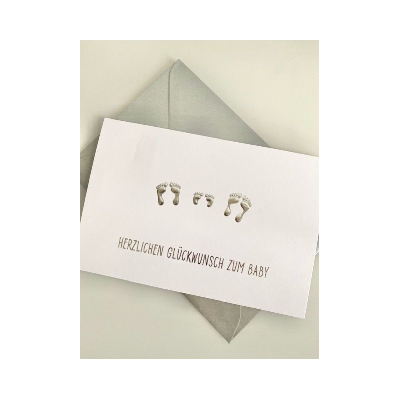 Grusskarte zur Geburt: Herzlichen Glückwunsch zum Baby