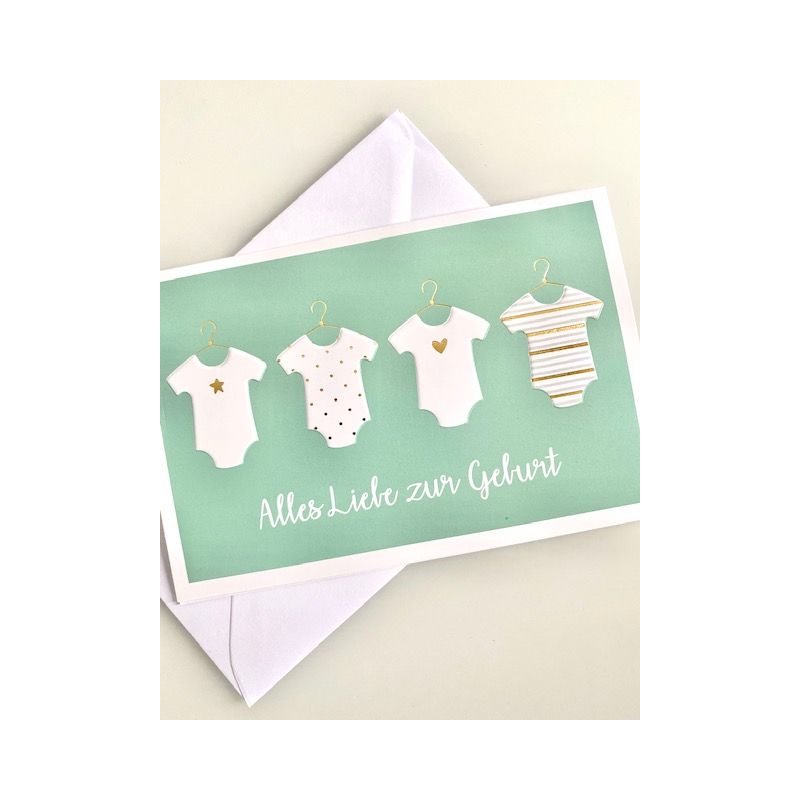 Grusskarte zur Geburt: Alles Liebe zur Geburt