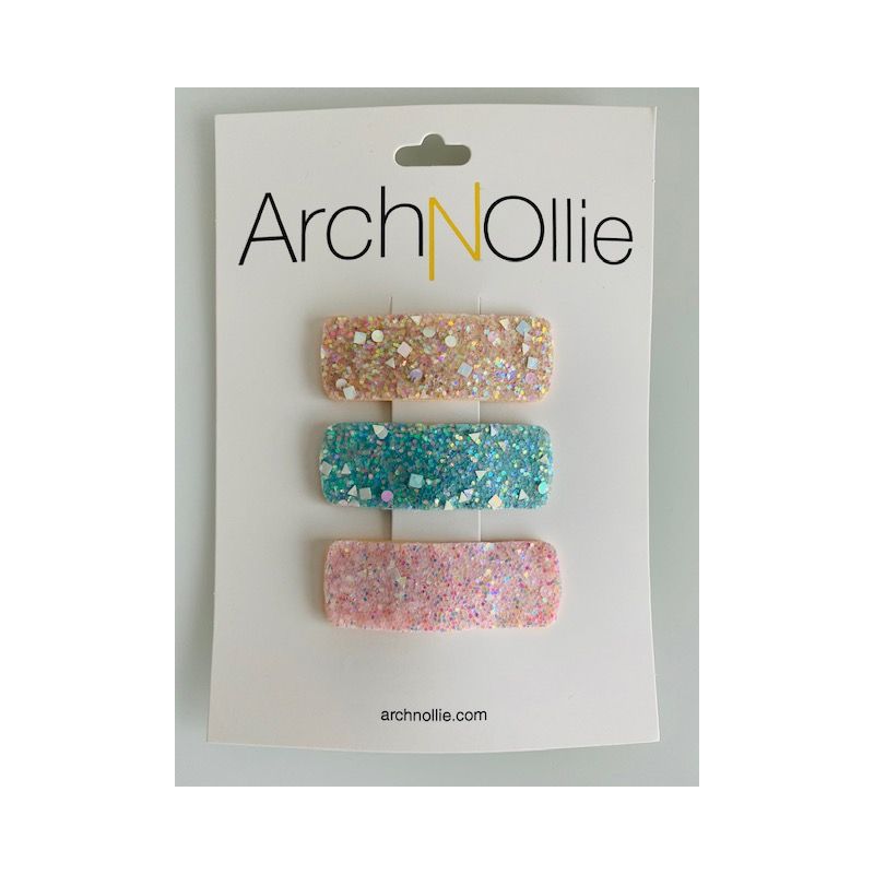 ArchNOllie - Haarclip Set Rechteck Glitter