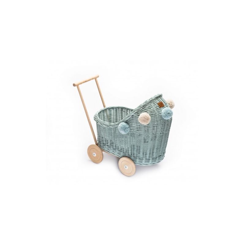 Lilu - Puppenwagen Dirty mint mit Pommel