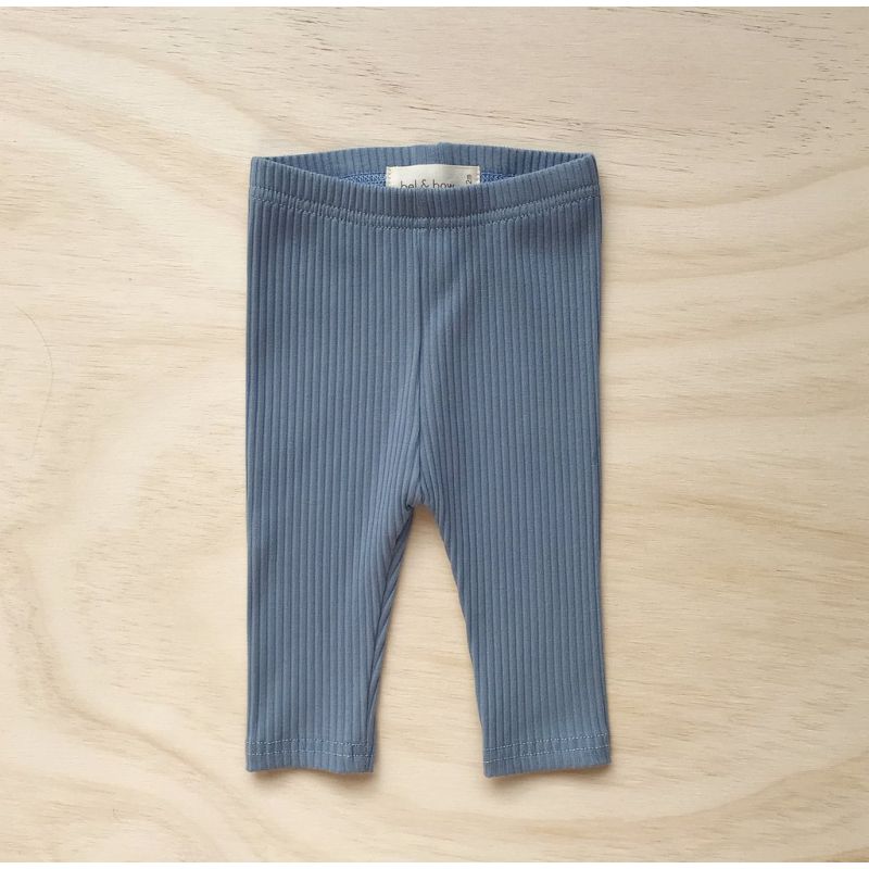 bel&bow - Ribbed Leggings Basic dusty Blue