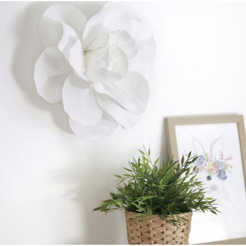 Little Miss Blossom - Weisse Blüte Wanddekoration