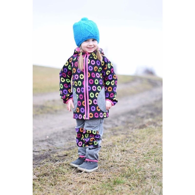 Green Baby - Softshell Jacke Frühling bis Herbst ungefütterte Version Stars Girl