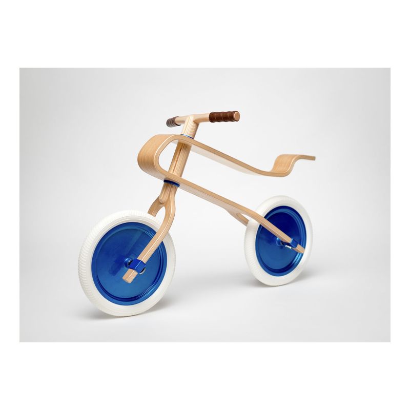 Brum Brum Bike - Laufrad Oak Holz hell Blau- weiss