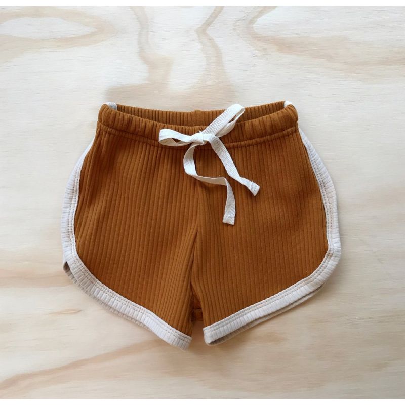 bel&bow - Ribbed Shorts Mustard