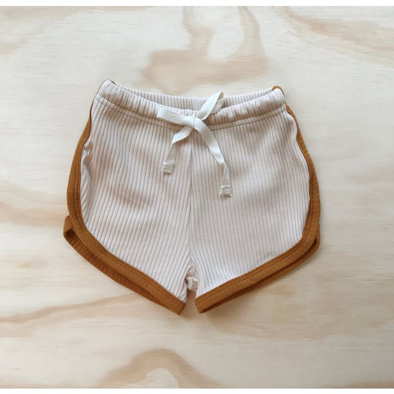 bel&bow - Ribbed Shorts Oatmeal