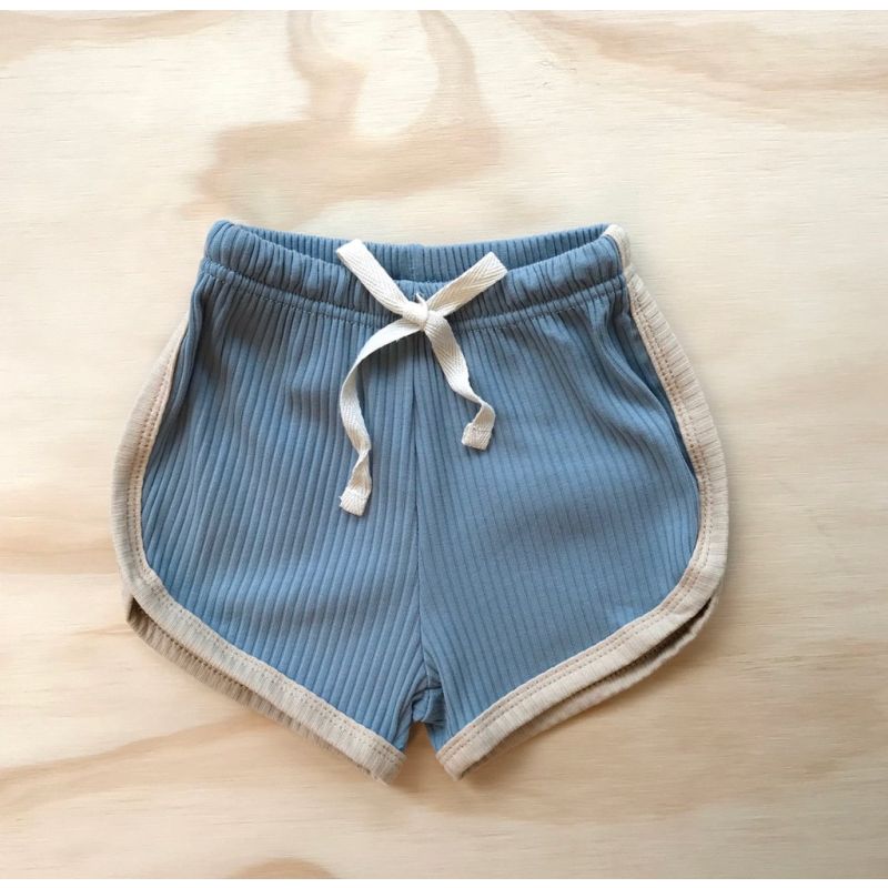 bel&bow - Ribbed Shorts dusty Blue
