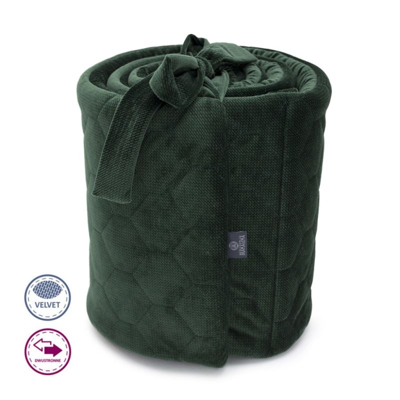 Makaszka - Bettumrandung Samt Dunkelgrün