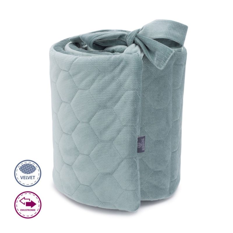 Makaszka - Bettumrandung Samt Sage Green