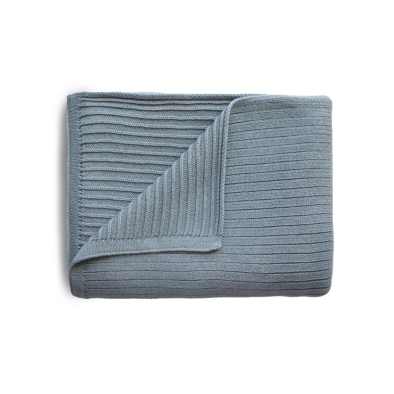 Mushie - Strickdecke Ripped Smoke