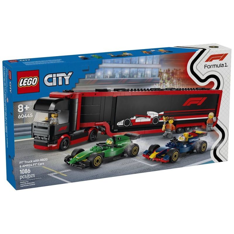 LEGO® City 60445 - F1 Truck with RB20 & AMR24 F1 Cars