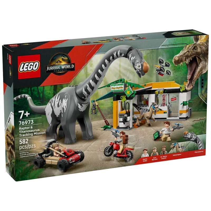 LEGO® Jurassic World™ 76973 - Raptor & Titanosaurus: Große Fährtensuche