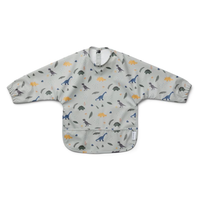 LIEWOOD - Merle Lätzchen Langarm Dino Dove Blue