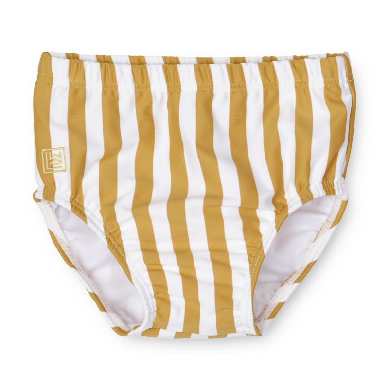 LIEWOOD - Anthony UV Baby Badehose Streifen Yellow Mellow White