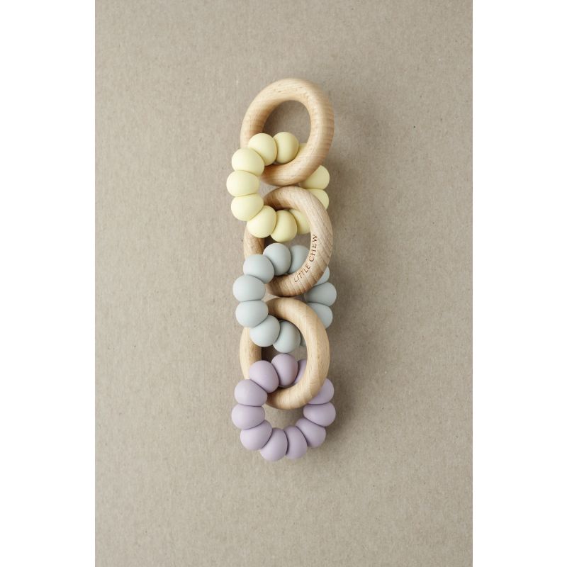 littleCHEW - Autositz- Spielzeug Hana Hellgelb Lavender