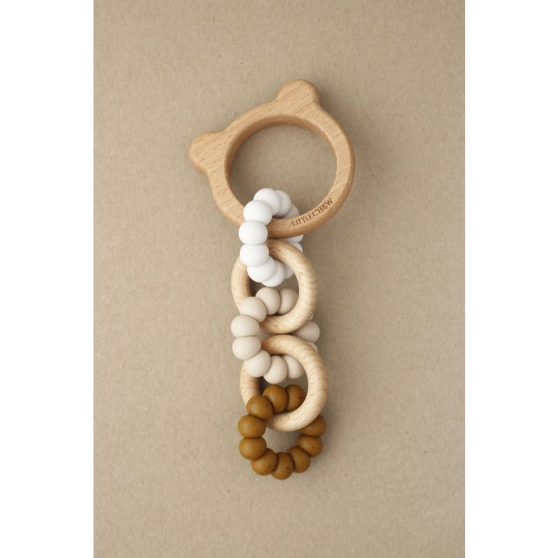 littleCHEW - Autositz- Spielzeug Bär Ochre