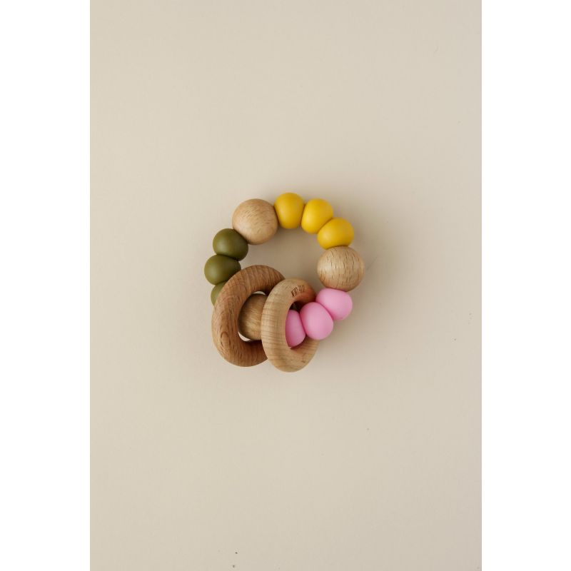 littleCHEW - Greifling Holz & Silikonring Fuci