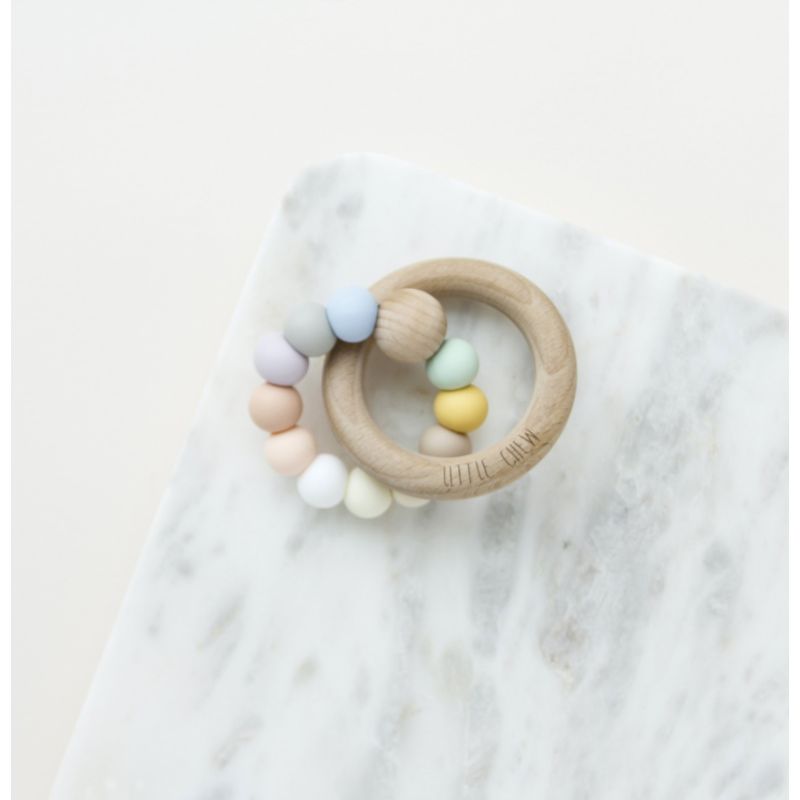 littleCHEW - Greifling Holz & Silikonring Rouge