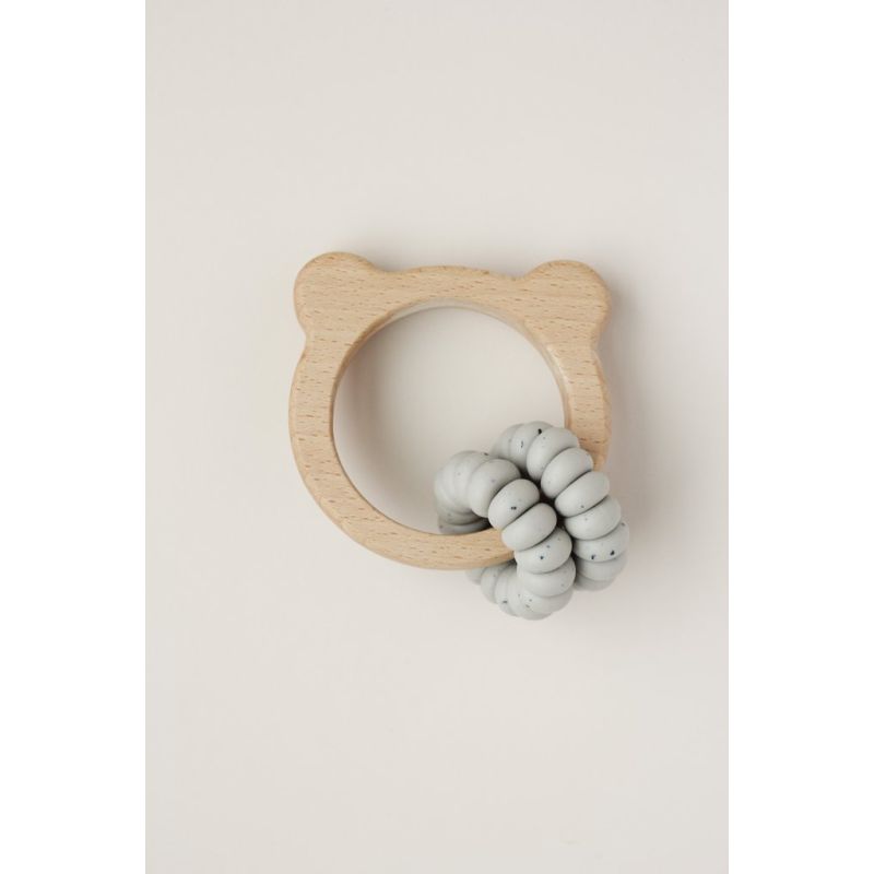 littleCHEW - Greifling Bär Speckle Taupe