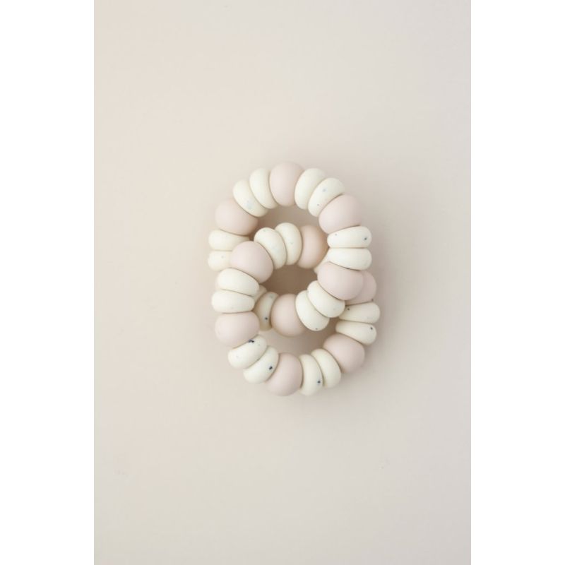 littleCHEW - Greifling Freezer Doppelring Polka Dot Blush