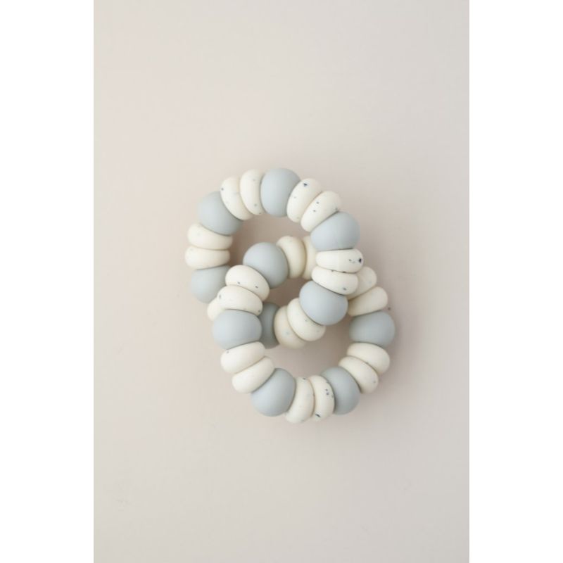 littleCHEW - Greifling Freezer Doppelring Polka Dot Cloud