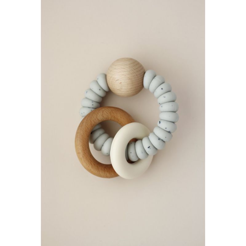 littleCHEW - Greifling Silikonring Meloma Dany Graublau