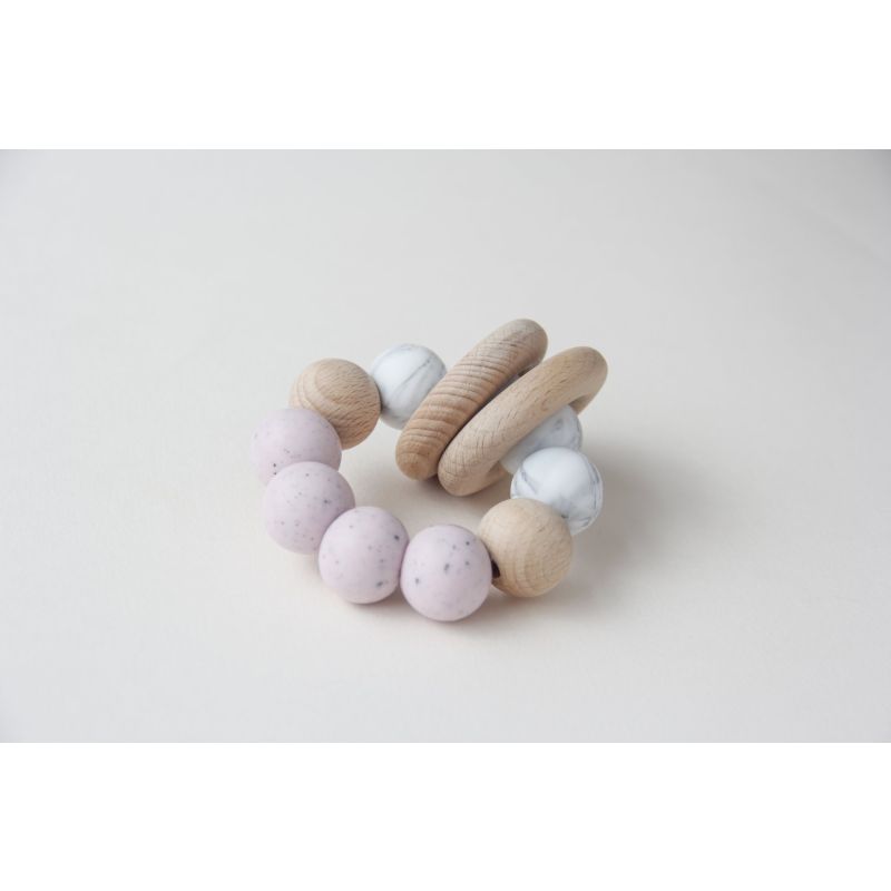 littleCHEW - Greifling Holz & Silikonring Bloom